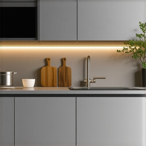 An advanced kitchen with AI-powered appliances interconnected via IoT, showcasing a seamless, intelligent cooking environment.