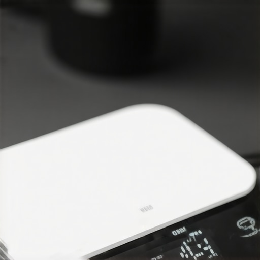 Modern digital kitchen scale showing precise measurement on a contemporary kitchen counter