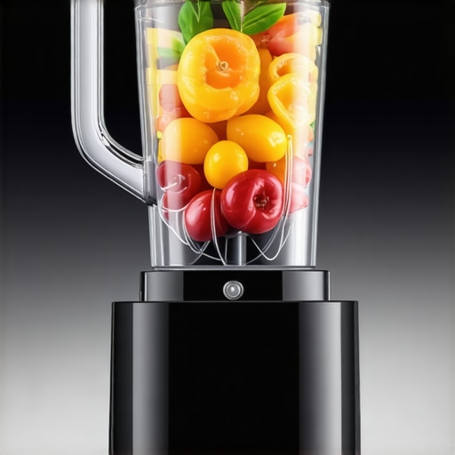 Close-up of blender's internal pressure control features.