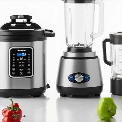 Arranged kitchen tech gadgets showing cleanliness and maintenance readiness