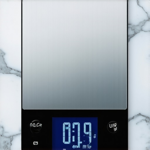 Close-up photo of a digital kitchen scale showing 0.01g reading, emphasizing accuracy for micro-baking