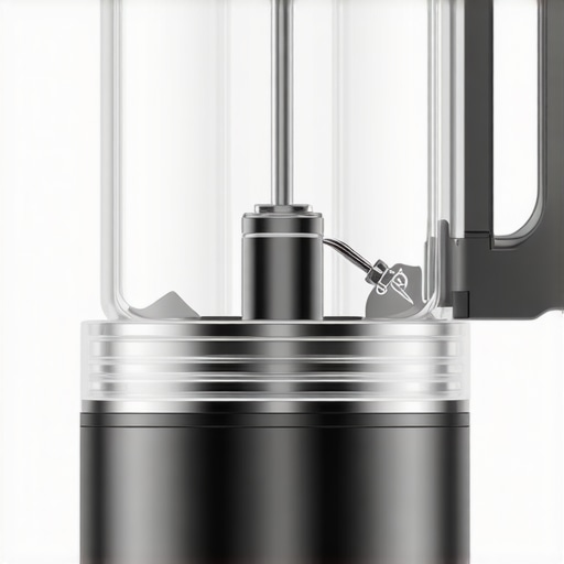 A close-up of a blender lid being securely locked, showing intact seals and locking clips.