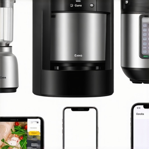 A sleek kitchen setup showcasing advanced cooking gadgets and measurement tools