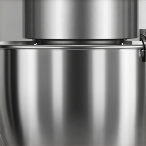 Modern kitchen mixer with sensor technology and protective cover designed for heavy dough loads.