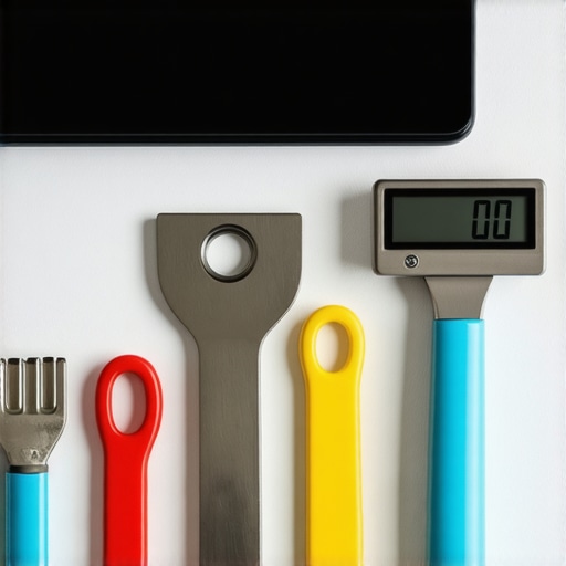 Precise Kitchen Maintenance Tools A set of precision maintenance tools and digital scales ready for calibration and cleaning in a modern kitchen setting