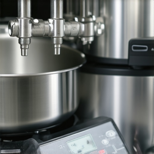Professional kitchen tools being cleaned and calibrated, showcasing maintenance in progress.