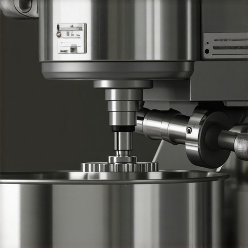 Proper maintenance of a kitchen mixer ensures long-term performance Person cleaning and inspecting a kitchen mixer with tools and cleaning supplies