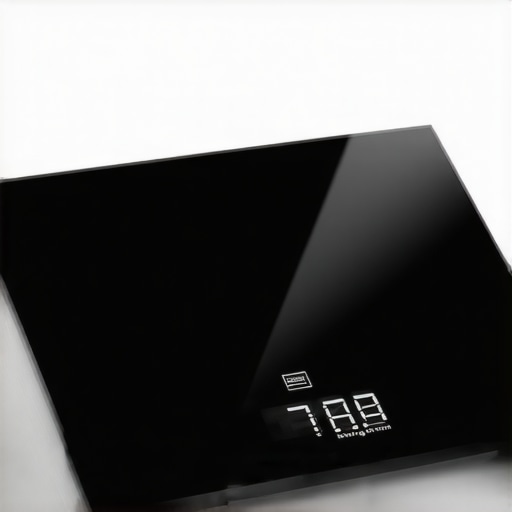 Kitchen scale on a level granite countertop with accurate measurement display