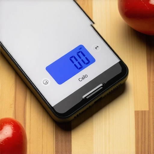 Person calibrating a digital kitchen scale using known weights