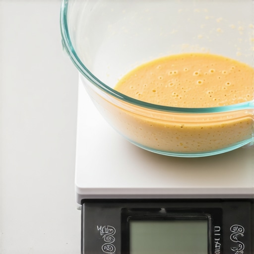 Calibrated kitchen scale with a bowl for accurate weighing A precise digital kitchen scale with a glass bowl ready for ingredient measurement.