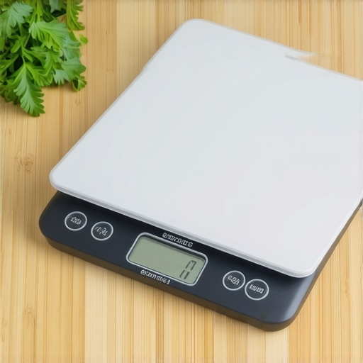 A digital kitchen scale placed on an uneven wooden surface, illustrating potential calibration issues