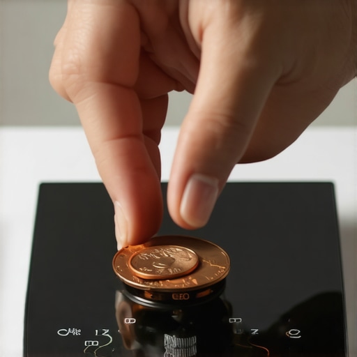 Kitchen Scale Calibration Person using pennies to calibrate a digital kitchen scale for accuracy