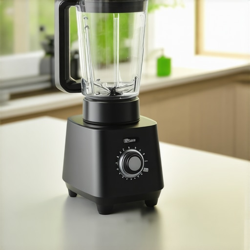 Modern blender on a kitchen counter showing good ventilation