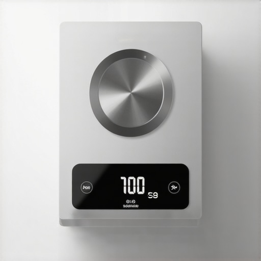 A close-up of a modern digital kitchen scale on a stable surface showing precise weight measurement