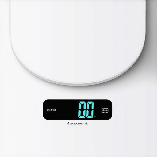 A digital kitchen scale displaying precise measurements on a flat surface