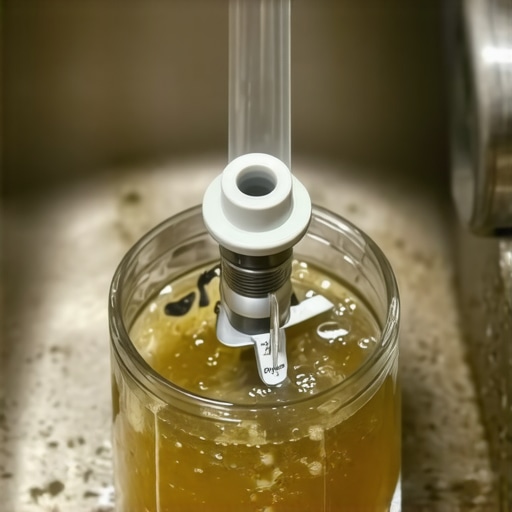 Disassembled blender parts soaking in vinegar to remove mineral deposits and grime.