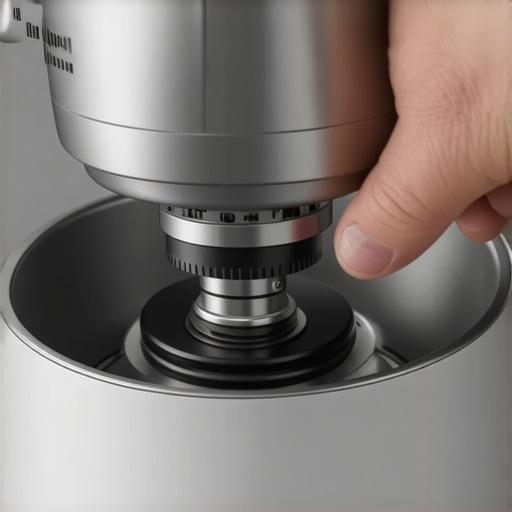 Person cleaning the gear mechanism inside a mixer