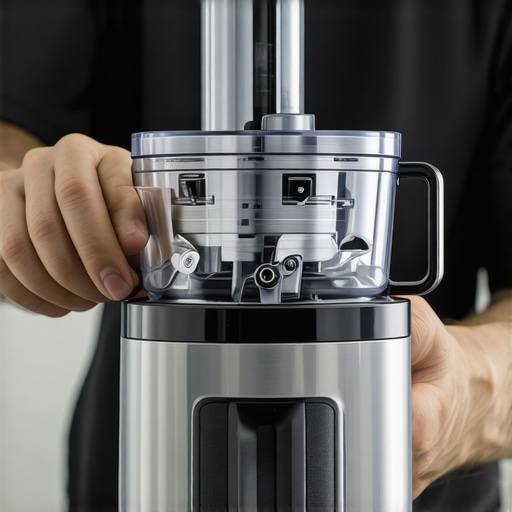 Technician fixing a blender's blades and motor to stop whining
