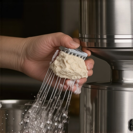 The secret to removing dried dough from mixer wire whips