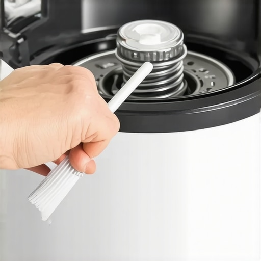A person cleaning the base of a pressure cooker to fix heating issues.
