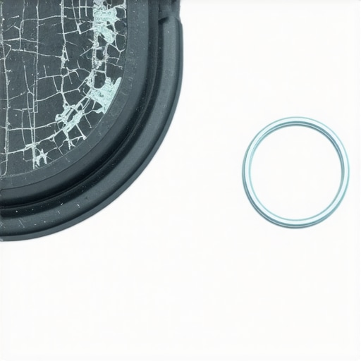 A side-by-side comparison showing a cracked, leaking blender gasket and a fresh new seal.
