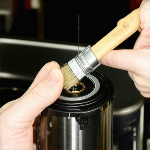 Deep cleaning blender bearings for longevity Close-up of cleaning a blender blade assembly to maintain motor health