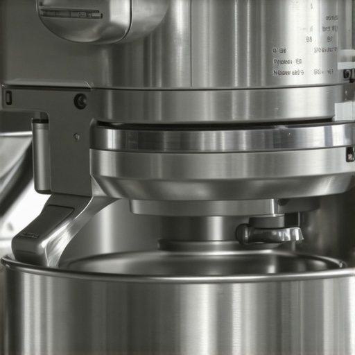 Detailed view of kitchen appliance maintenance A close up of a stand mixer and pressure cooker seal illustrating mechanical nuances