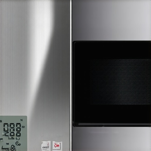 A kitchen scale showing inaccurate weight readings caused by nearby electronic interference.