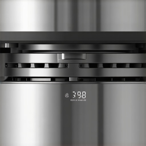 High Performance Stand Mixer Motor Engineering Close-up of a stand mixer motor showing heat vents and digital controls.