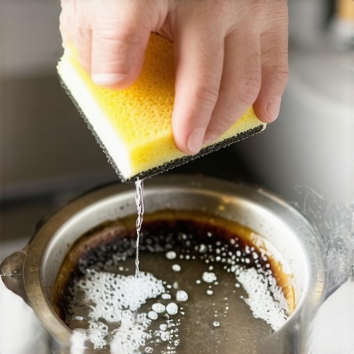 How to remove the burnt ring from a pressure cooker bottom