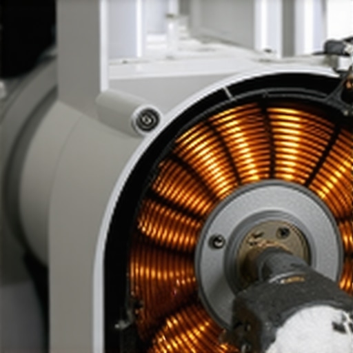Close up of a high performance blender motor and internal cooling fan to prevent overheating