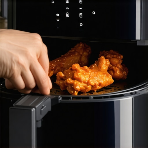 Loading Chicken Wings into a Modern Air Fryer Chicken wings being placed in an air fryer basket to demonstrate skipping the preheat phase.
