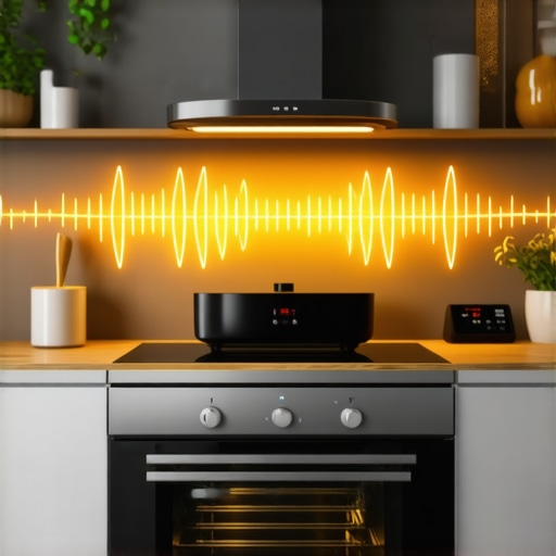 High-tech kitchen setup showing optimal router placement for smart appliances.