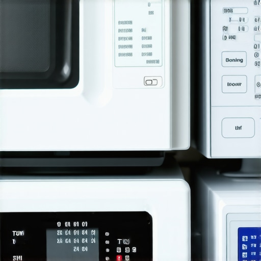 Digital kitchen scale showing weight drift near a microwave