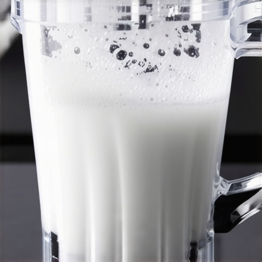 A blender performing a self-cleaning cycle with hot soapy water to clean the blade bearings.