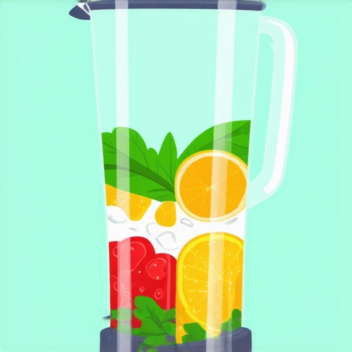 Diagram showing liquid-first layering in a blender jar to prevent motor burnout.
